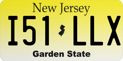 NJ license plate I51LLX