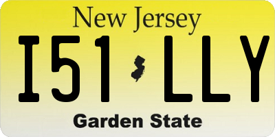 NJ license plate I51LLY
