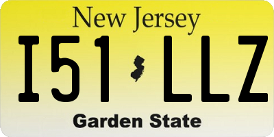NJ license plate I51LLZ