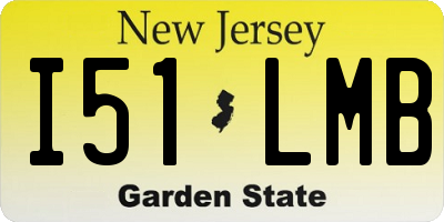 NJ license plate I51LMB