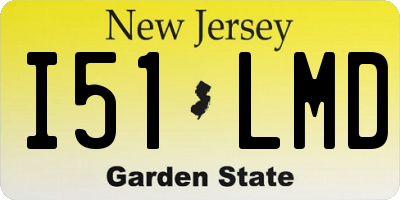 NJ license plate I51LMD