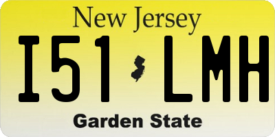 NJ license plate I51LMH