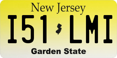 NJ license plate I51LMI
