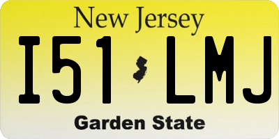 NJ license plate I51LMJ