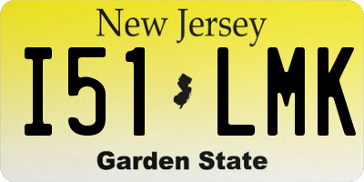NJ license plate I51LMK