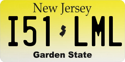 NJ license plate I51LML