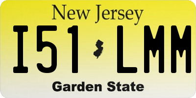 NJ license plate I51LMM