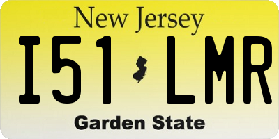 NJ license plate I51LMR