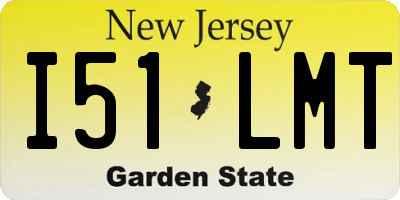 NJ license plate I51LMT