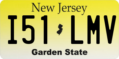 NJ license plate I51LMV