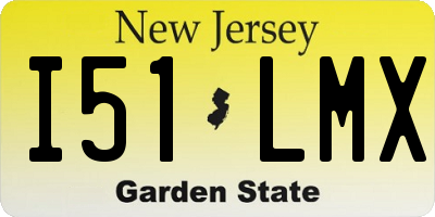 NJ license plate I51LMX