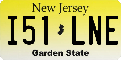 NJ license plate I51LNE