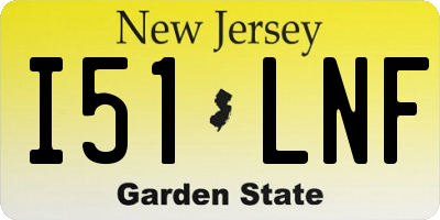 NJ license plate I51LNF