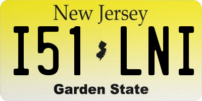 NJ license plate I51LNI