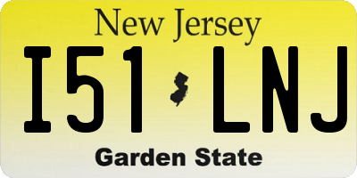 NJ license plate I51LNJ