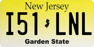 NJ license plate I51LNL