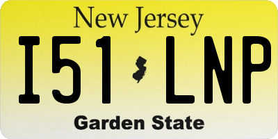 NJ license plate I51LNP