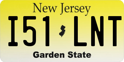 NJ license plate I51LNT