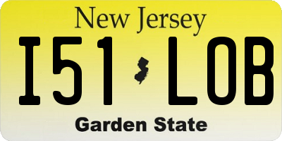 NJ license plate I51LOB