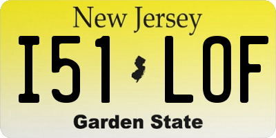 NJ license plate I51LOF