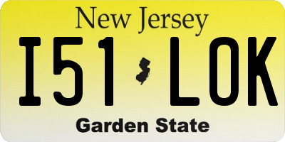 NJ license plate I51LOK