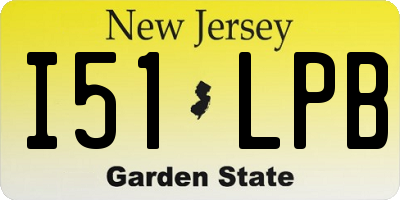 NJ license plate I51LPB