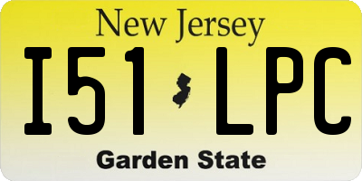 NJ license plate I51LPC