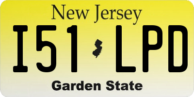 NJ license plate I51LPD