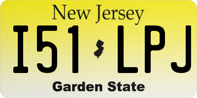 NJ license plate I51LPJ