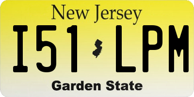 NJ license plate I51LPM