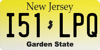 NJ license plate I51LPQ