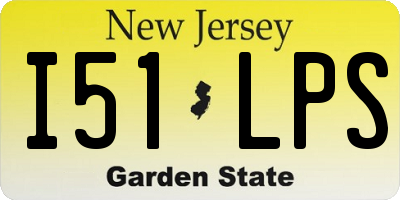 NJ license plate I51LPS