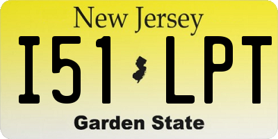 NJ license plate I51LPT