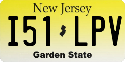 NJ license plate I51LPV