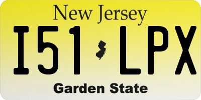 NJ license plate I51LPX