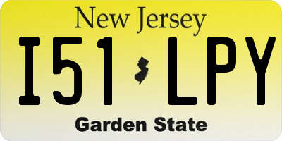 NJ license plate I51LPY