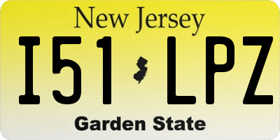 NJ license plate I51LPZ