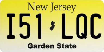 NJ license plate I51LQC