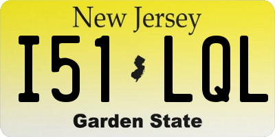 NJ license plate I51LQL