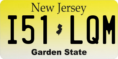 NJ license plate I51LQM