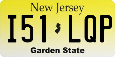 NJ license plate I51LQP