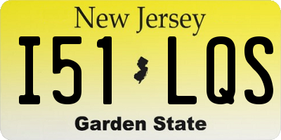 NJ license plate I51LQS