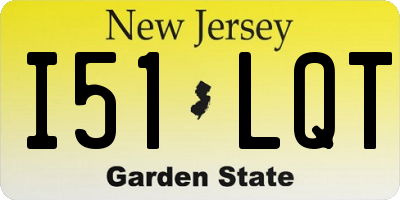NJ license plate I51LQT
