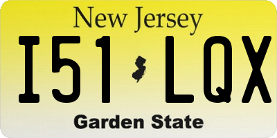 NJ license plate I51LQX