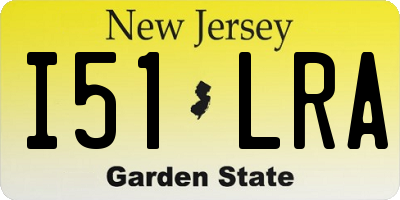 NJ license plate I51LRA
