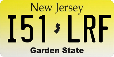 NJ license plate I51LRF