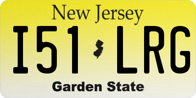 NJ license plate I51LRG