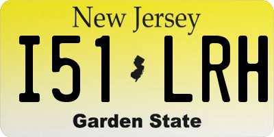 NJ license plate I51LRH