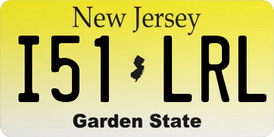 NJ license plate I51LRL
