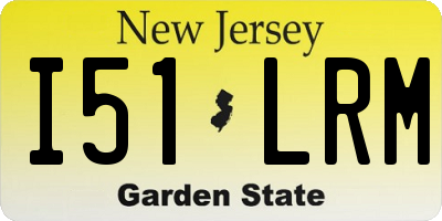 NJ license plate I51LRM